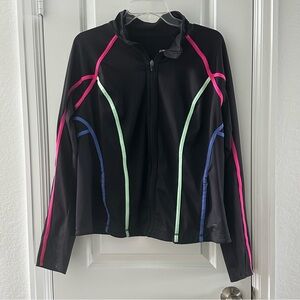 Fila Womens Full Zip Track Jacket With Colorful Accents